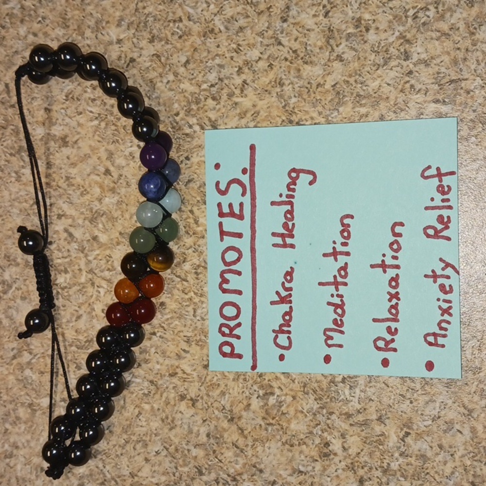 2 Beaded Bracelets. NWOT. Adjustable Fit. Comfy. Colorful. Rainbow. Blue. Sturdy